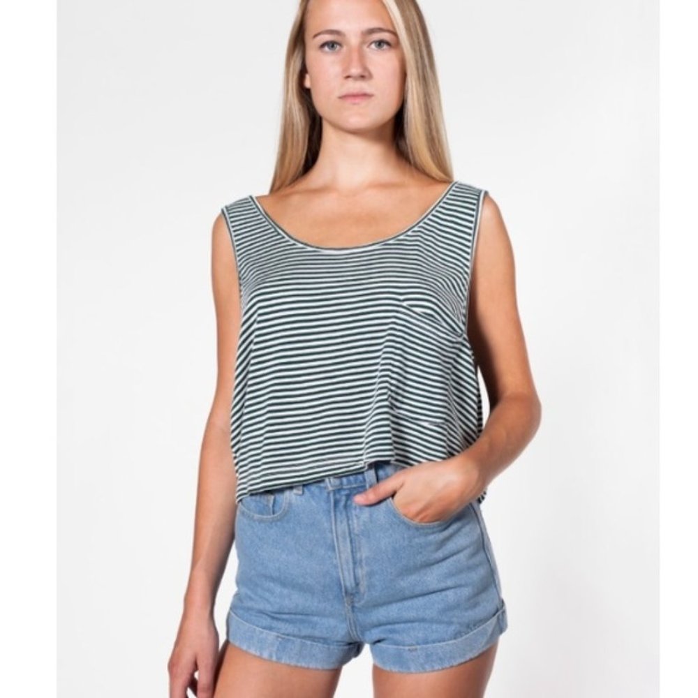 American Apparel Strip Crop Tank
